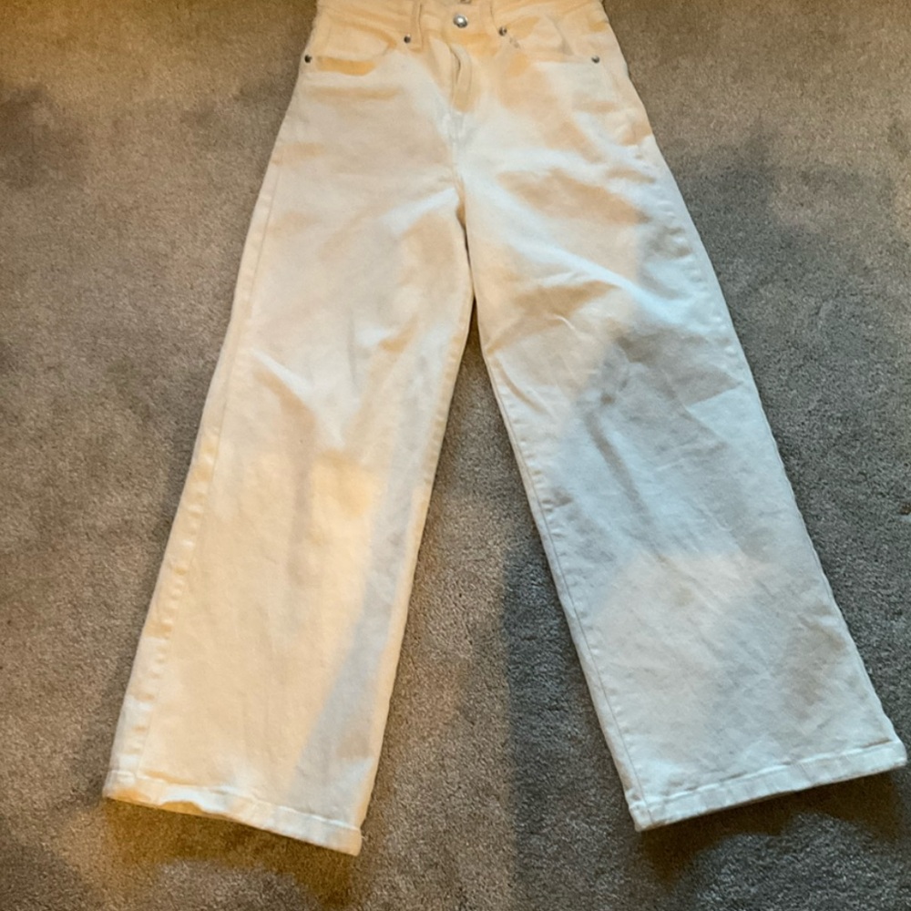 Women's White Wide-Leg Jeans
